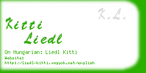 kitti liedl business card